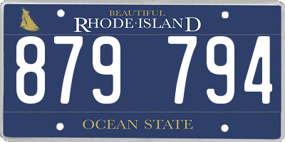 RI license plate 879794