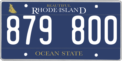RI license plate 879800