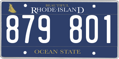 RI license plate 879801