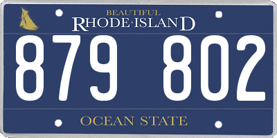 RI license plate 879802