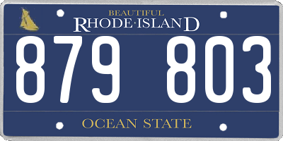 RI license plate 879803