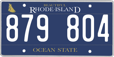 RI license plate 879804