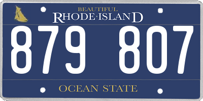 RI license plate 879807