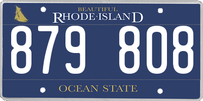 RI license plate 879808