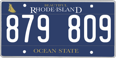 RI license plate 879809