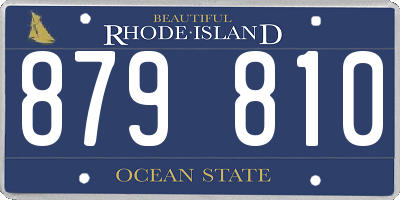 RI license plate 879810