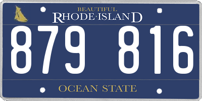 RI license plate 879816