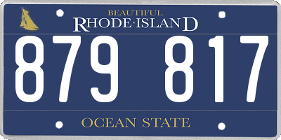 RI license plate 879817