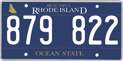 RI license plate 879822