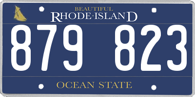 RI license plate 879823