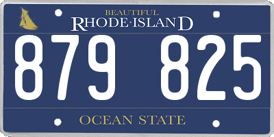 RI license plate 879825