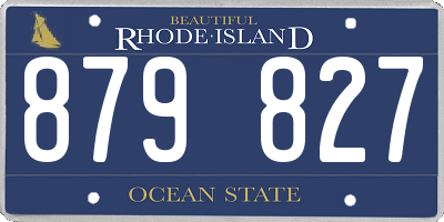 RI license plate 879827