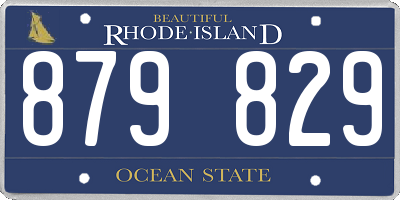 RI license plate 879829