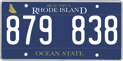 RI license plate 879838