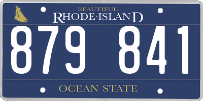 RI license plate 879841