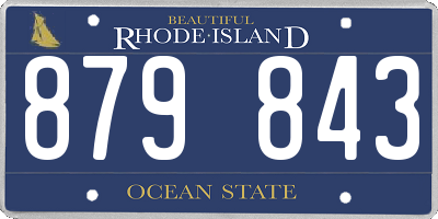 RI license plate 879843