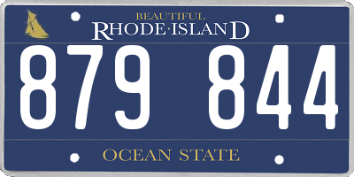 RI license plate 879844