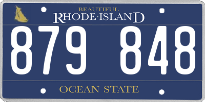 RI license plate 879848