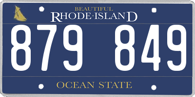 RI license plate 879849
