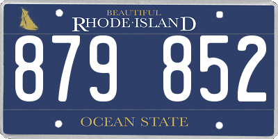 RI license plate 879852