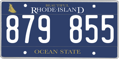 RI license plate 879855