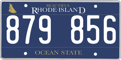 RI license plate 879856