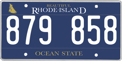 RI license plate 879858