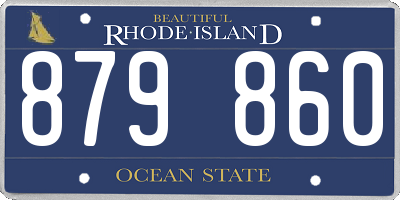 RI license plate 879860