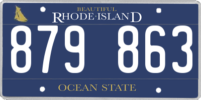RI license plate 879863