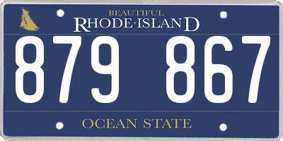 RI license plate 879867