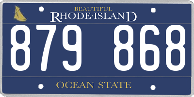 RI license plate 879868
