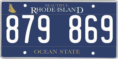 RI license plate 879869
