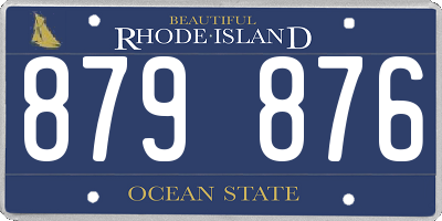 RI license plate 879876