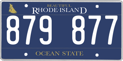 RI license plate 879877