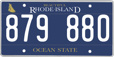 RI license plate 879880