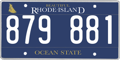 RI license plate 879881