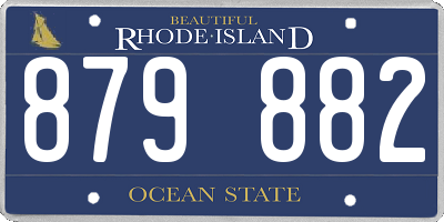 RI license plate 879882