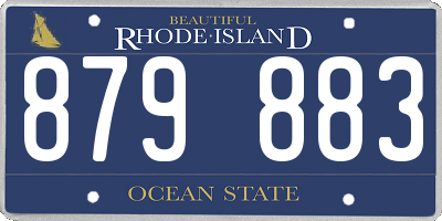 RI license plate 879883