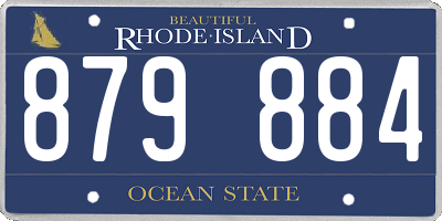 RI license plate 879884