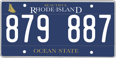 RI license plate 879887