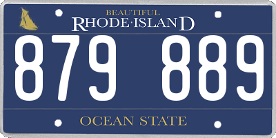 RI license plate 879889