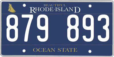 RI license plate 879893