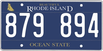 RI license plate 879894