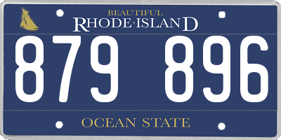 RI license plate 879896