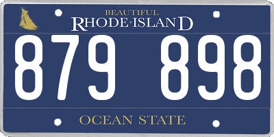 RI license plate 879898