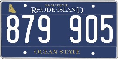 RI license plate 879905