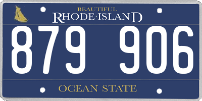 RI license plate 879906