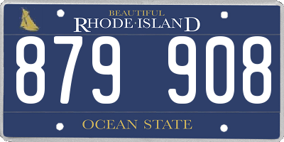 RI license plate 879908