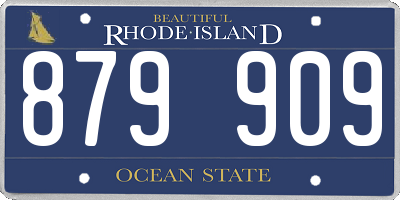 RI license plate 879909