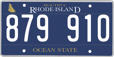 RI license plate 879910
